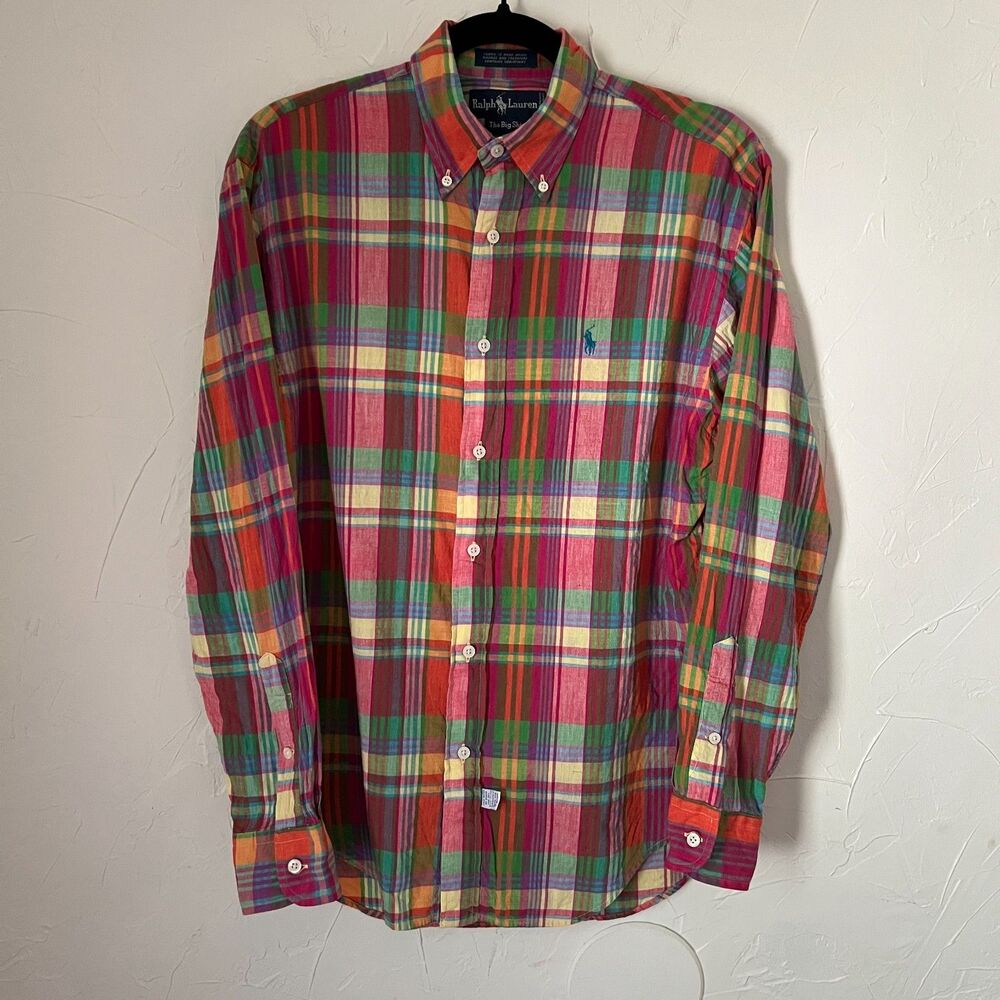 Ralph Lauren Pink Multi Plaid Button-Down Shirt - Picture 10 of 11